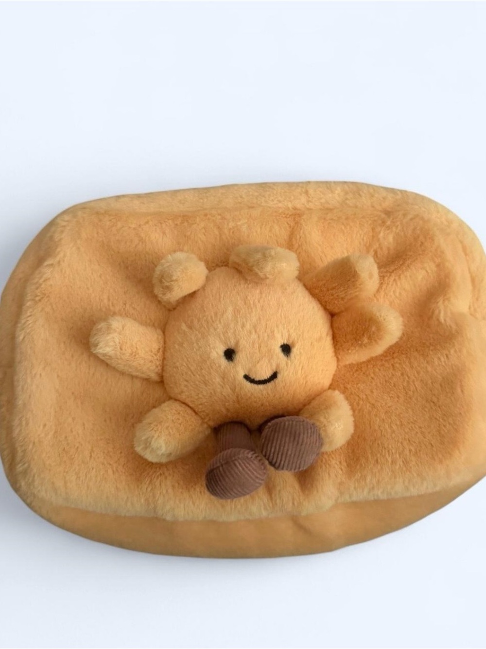 Jellycat Sunny Plush Cushion - Mustard and Brown